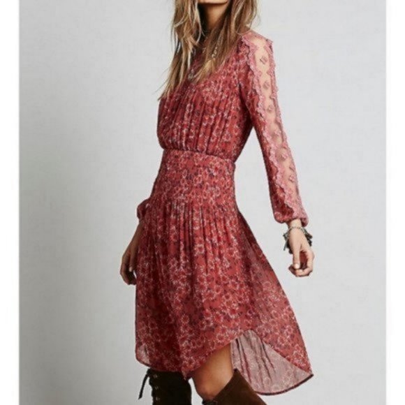 Free People Dresses & Skirts - FREE PEOPLE OPEN WATERS CHARLOTTE DRESS FLORAL L